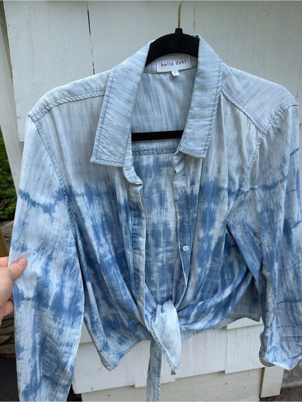 bella dahl Blue Tie-Dye Button-Front women’s Shirt